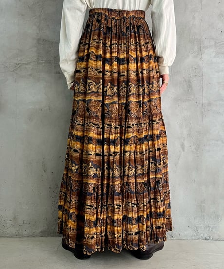 Art Design Pattern Tiered Skirt BR