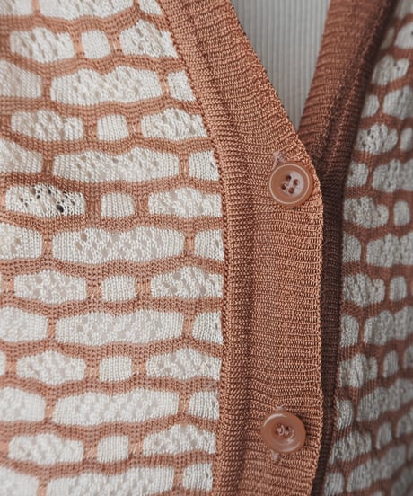 MISSONI Vneck Pattern Cardigan BRWH