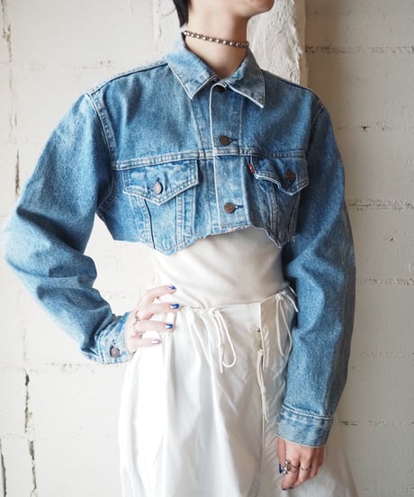 REMAKE Cutoff Short Denim Jacket BL