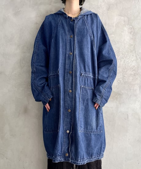 Denim Hooded Coat BL