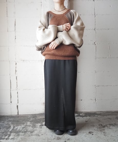 1980's Tricolor Dolman Sleeve Sweater BRGRIV