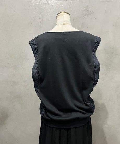 PLAYBOY Sleeveless Switching Design Tops BK