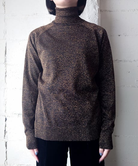 Lame Mix Turtle Neck Knit BR