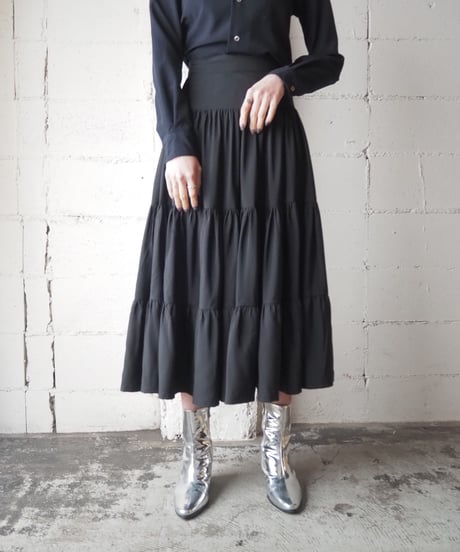 Volume Tiered Skirt BK