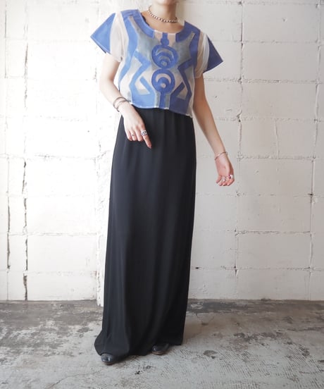 Docking Design Cropped Sheer Tops WHPUR