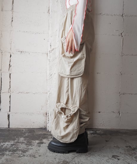 Shirring Easy Cargo Pants BE