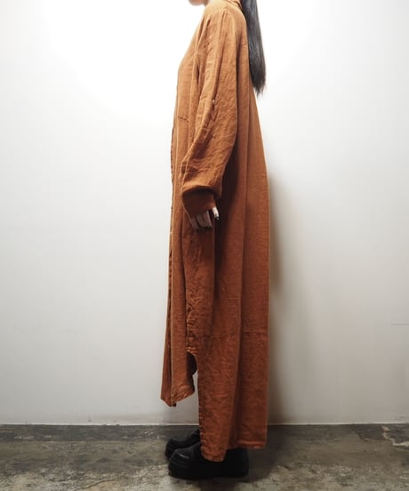 Linen Long Shirt Dress OR