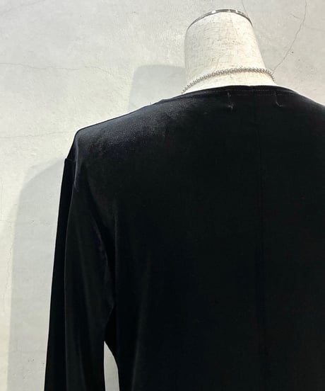 LAUREN L/S Velour Dress BK