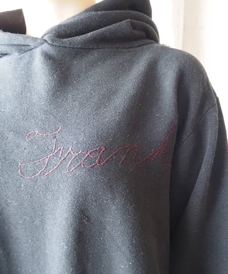 Piece Dyeing Embroidery Hoodie BK