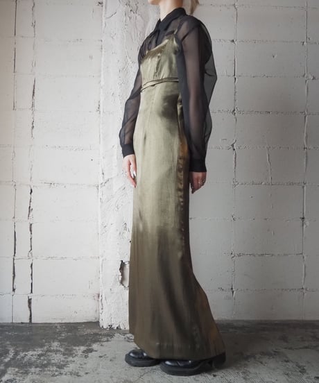 Metallic Back Design Cami Dress GD