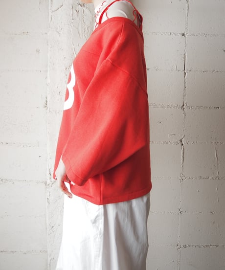 Remake Off Shoulder Paint Sweat RE