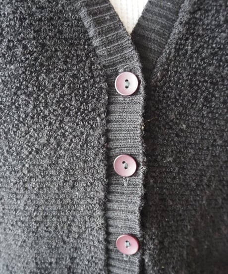 Front Button Knit Vest BK