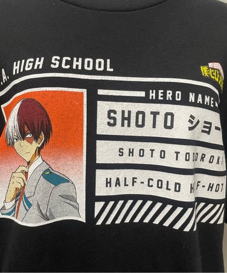 僕のヒーローアカデミア "轟 焦凍" Tee BK