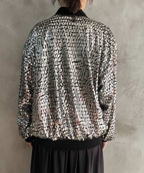 Animal Pattern Mirror Sequin Design Jacket SIBK