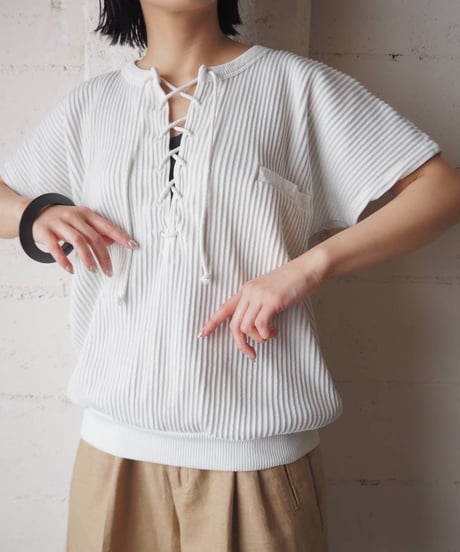 Lace Up Rib Sweat IV