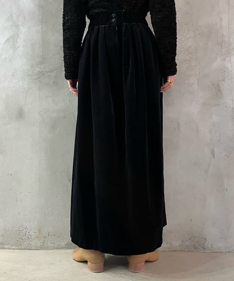 Velour Flared Skirt BK
