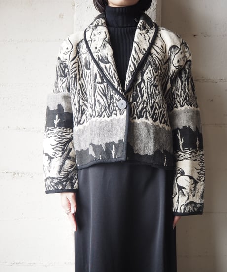 Horse Pattern Gobelin Jacket BKWH