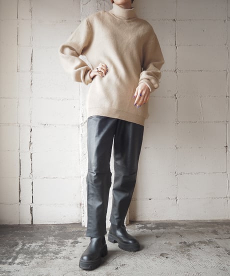 Turtle Neck Rib Knit BE