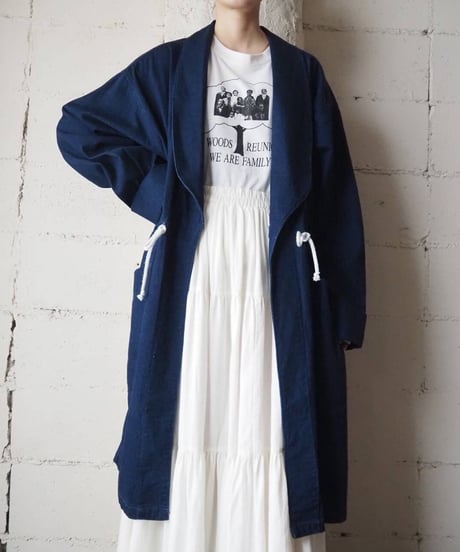 Shawl Collar Denim Coat BL