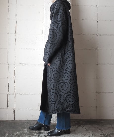 Volume Collar Design Coat BK
