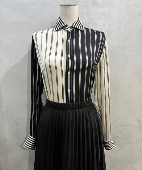POLO RALPH LAUREN Multi Stripe Silk Shirt WH BK