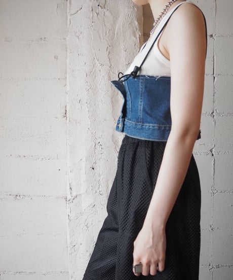 ORFEO Multi Way Denim Bustier BL