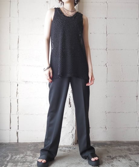 Sleeveless Mesh Cutsewn BK