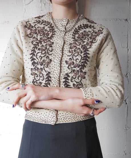 Vintage Beads Embroidery Cardigan IV