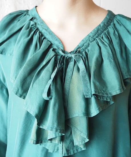 Frill Collar Silk Blouse GR