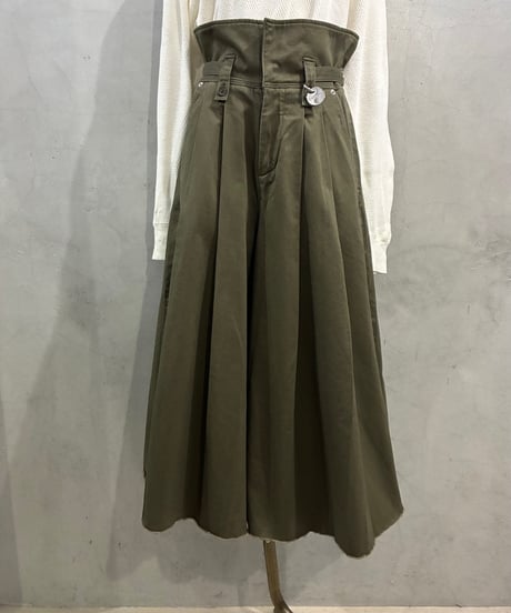 DIESEL Side Slit Pleats Wide Pants KA