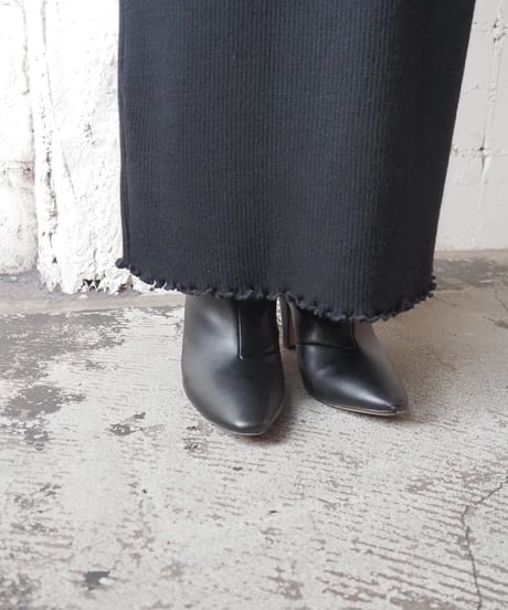 Mock Neck Mellow Design Knit Dress BK
