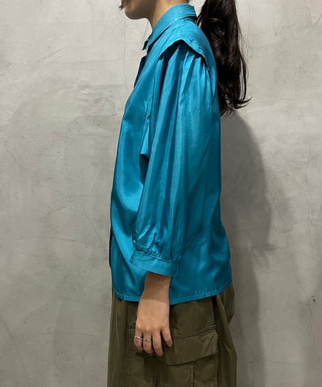 Volume Sleeve Satin Blouse BL