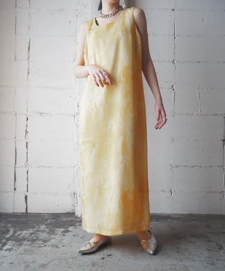 Water Color Pattern N/S Dress YE