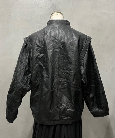 Leather Blouson Jacket BK