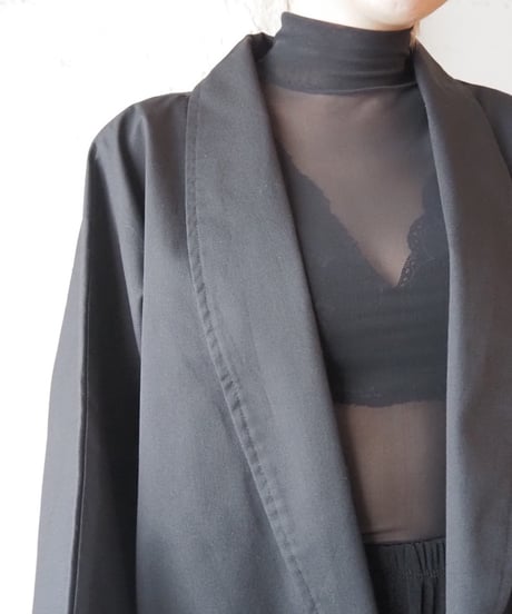 Wide Silhouette Shawl Collar Jacket BK