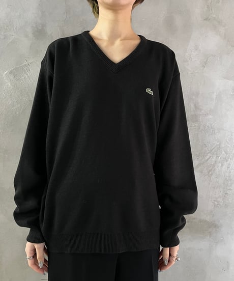 LACOSTE Vneck Knit BK