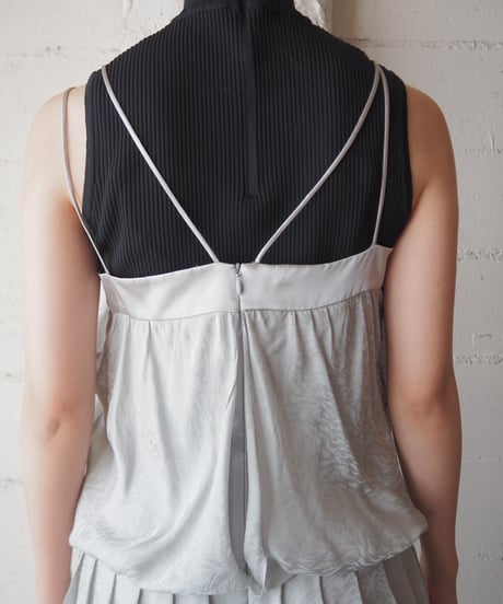 EMPORIO ARMANI Pleated Tiered Camisole Dress GR