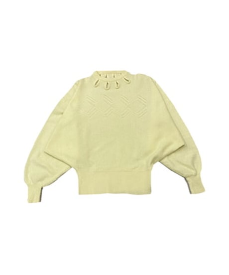 Cut Out Design Dolman Sleeve Crew Knit LYE