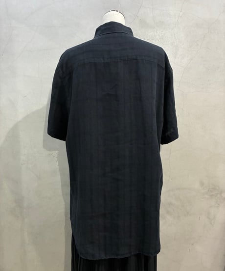 PERRY ELLIS Linen Mix S/S Shirt BK