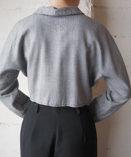 Check Pattern Short Shirt Jacket BKWH