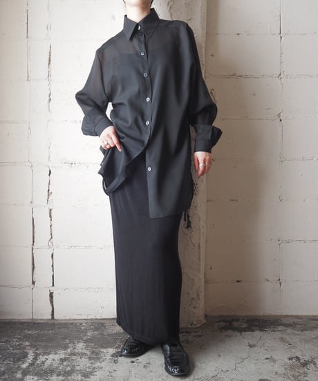 1970-80's Euro Sheer L/S Shirt BK