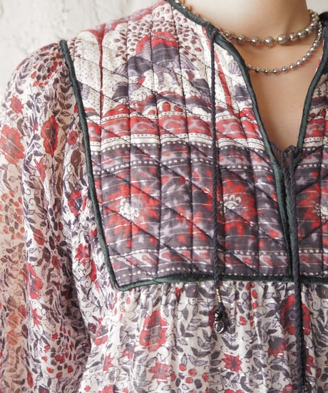 1970's Vintage Indian Cotton Dress PUR