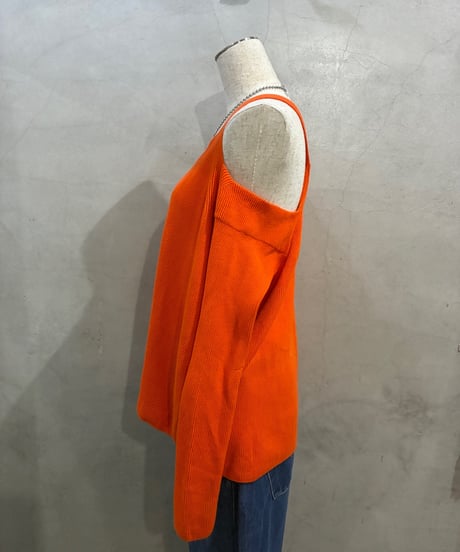 MM6 Maison Margiela Off Shoulder Rib Knit OR