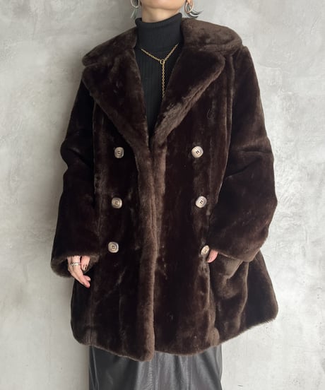 Fake Fur Double Chest Coat BR