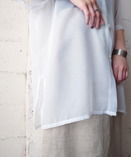 Sheer Short Sleeve Shirt WH