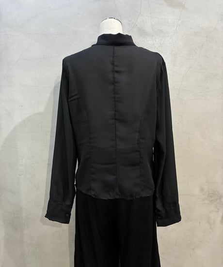 Italy Basic Sheer Shirt BK