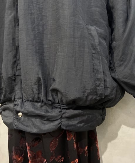 1980's Gather Design Dolman Sleeve Blouson BK