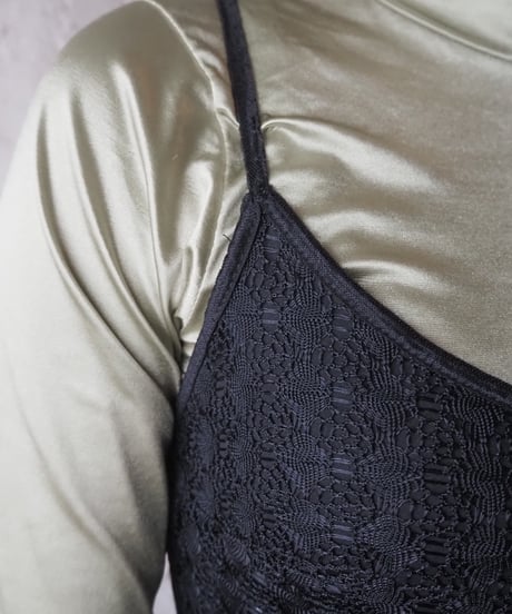 Lace Design Camisole Dress BK