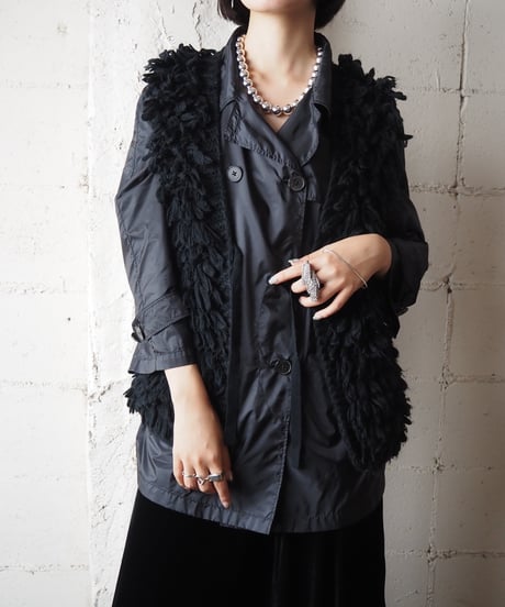 SONIA RYKIEL Loop Fringe Knit Vest BK
