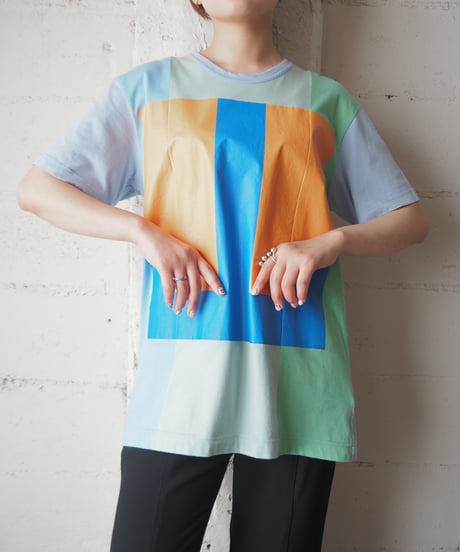 "HOMME DEUX" COMME des Garçons Block Design Tee LBLOR